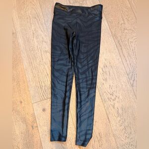 K Black Zebra Print Leggings